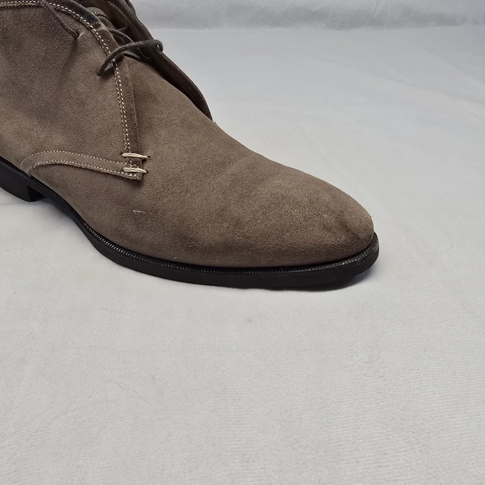 Di Bianco Suede Chukka Boots Men Size 8.5 Made In Italy Brown‎